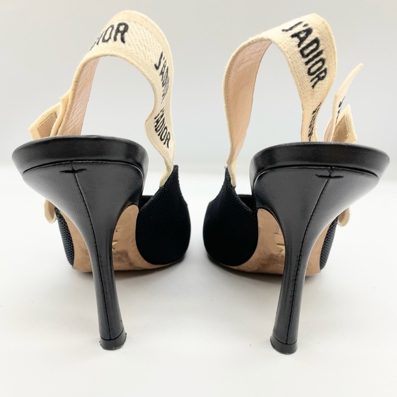 J\'Adior Slingback Pump Black Technical Fabric